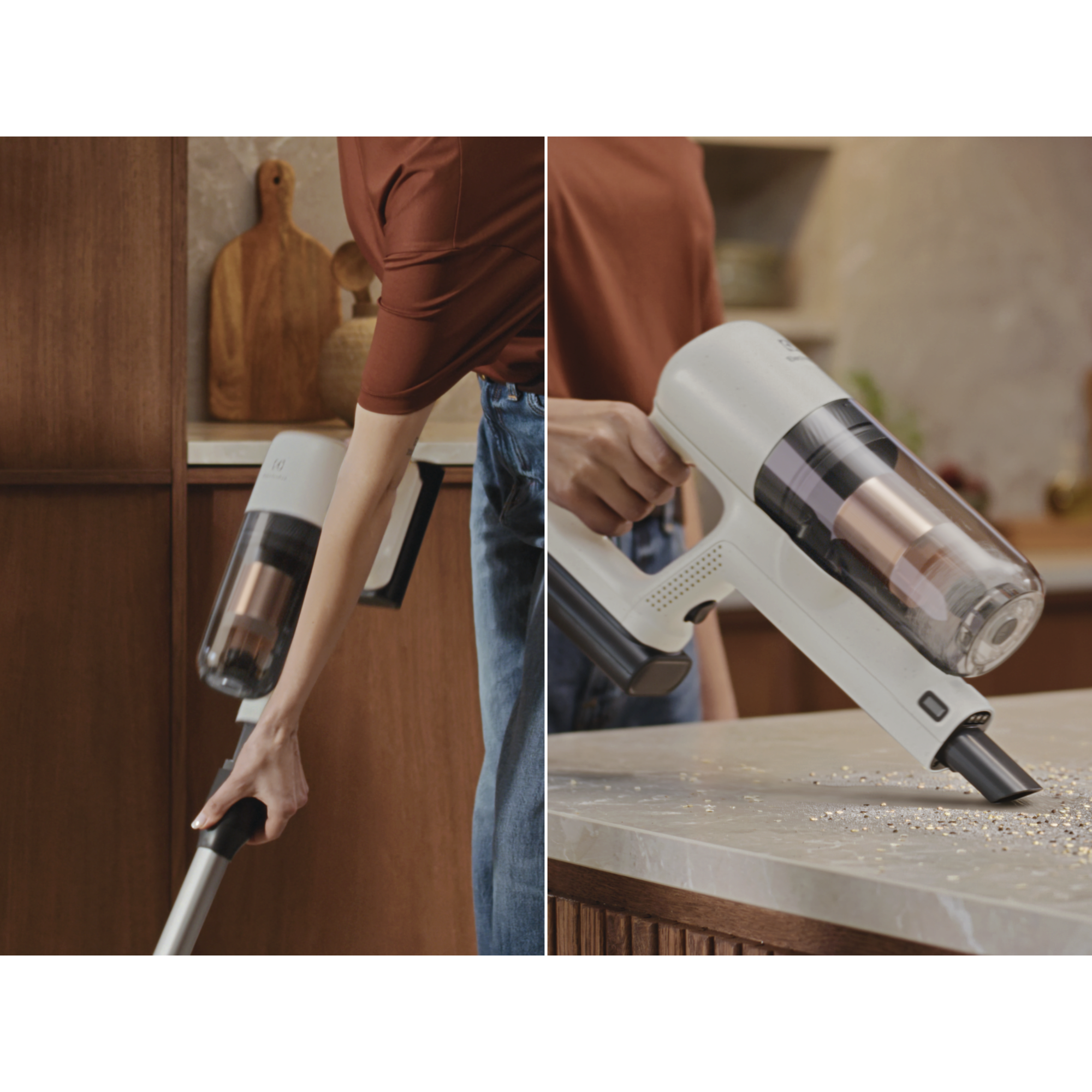 Quick release lets you switch from stick to hand unit in seconds 