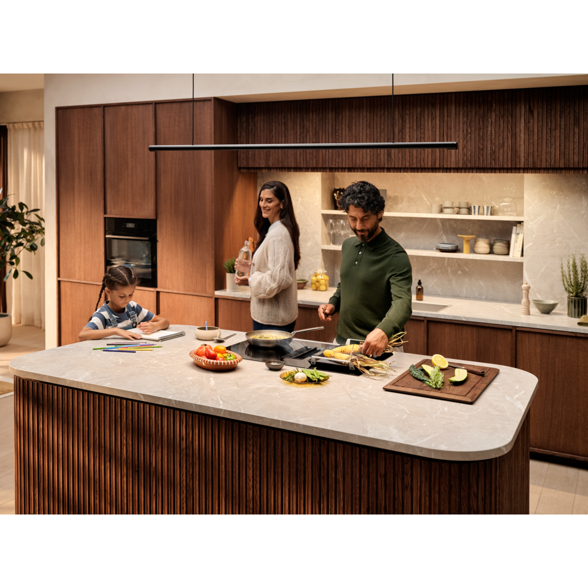Electrolux - Induktionskogeplade m/integreret emhætte - HHOB860C