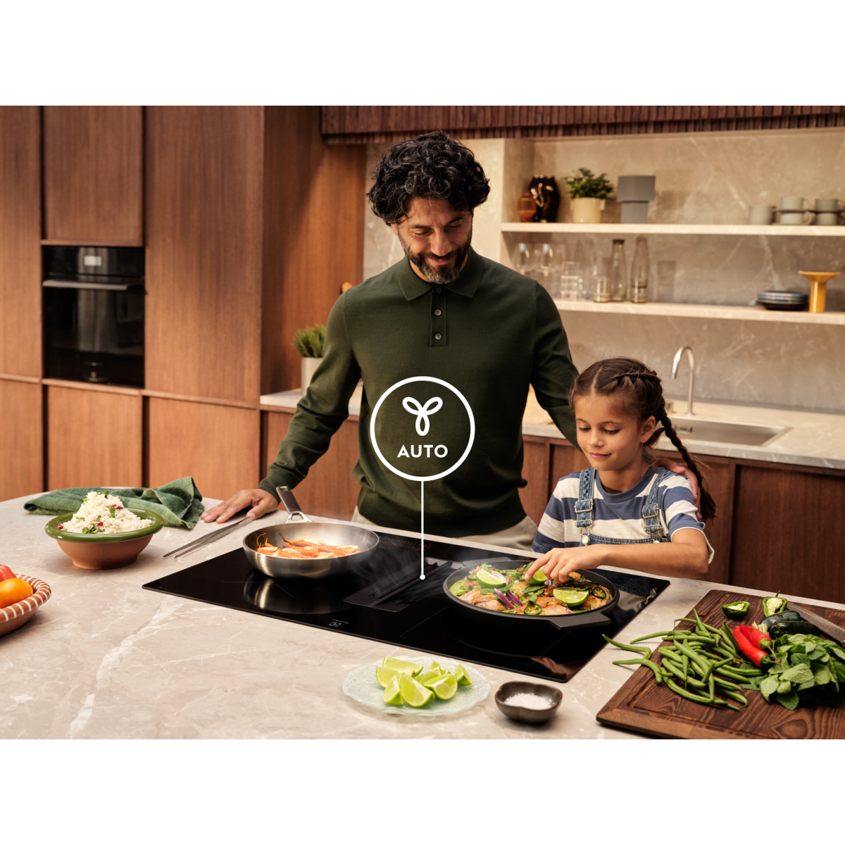Electrolux - Induktionskogeplade m/integreret emhætte - HHOB860C