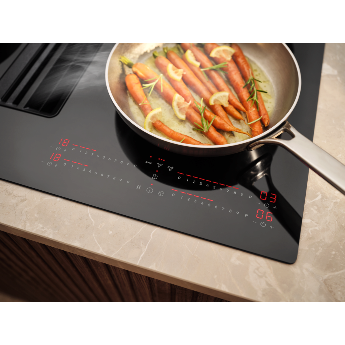 Electrolux - Induktionskogeplade m/integreret emhætte - HHOB860C