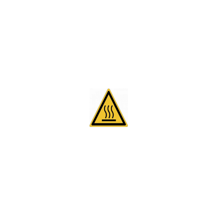 Caution, some surfaces may get hot