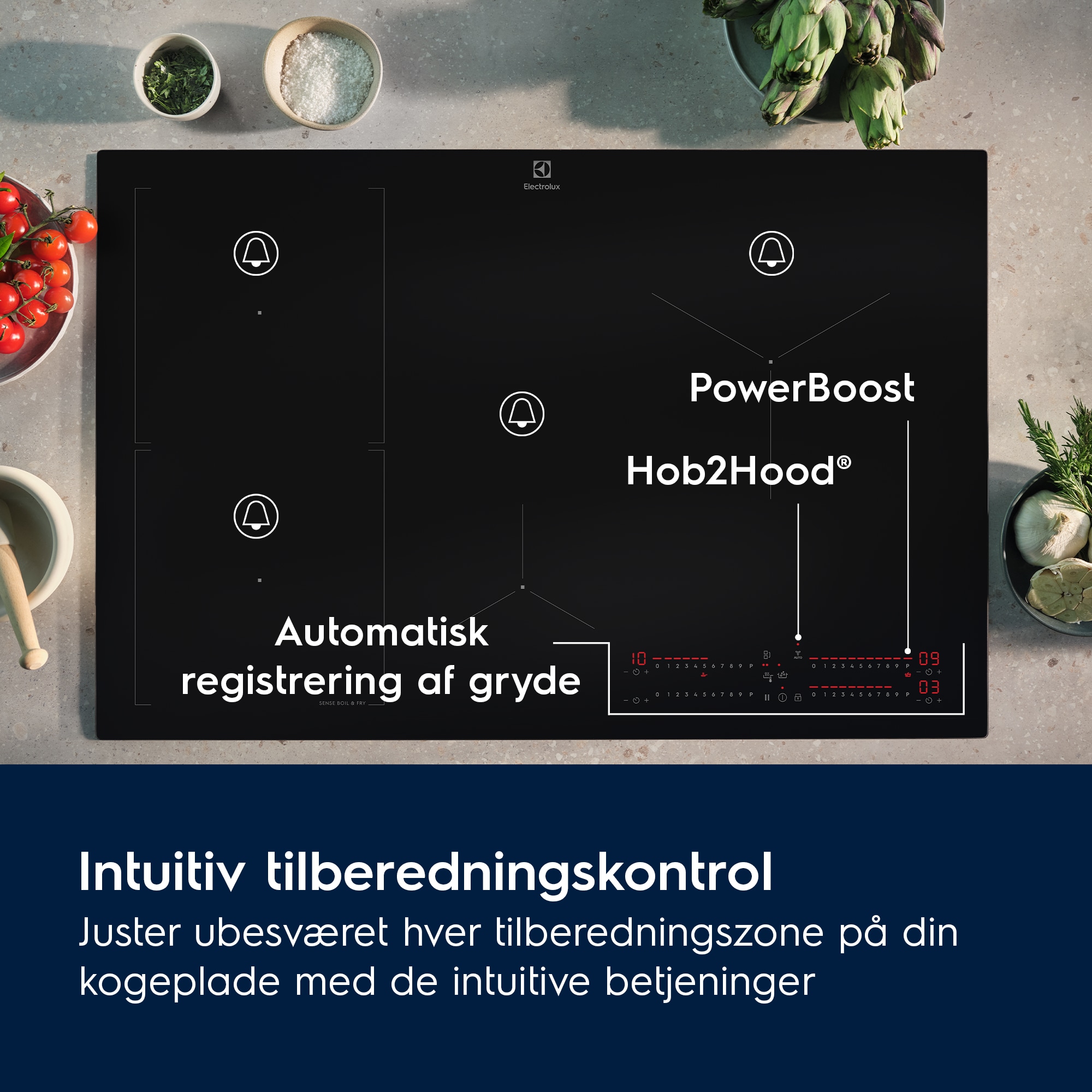 Electrolux - Induktionskogeplade - Y82IS453
