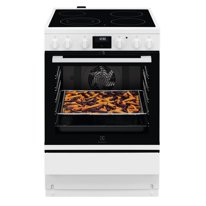 Electrolux 600 SteamBake Glaskeramisk komfur 60 cm med katalyse SteamBake LKR66440NW