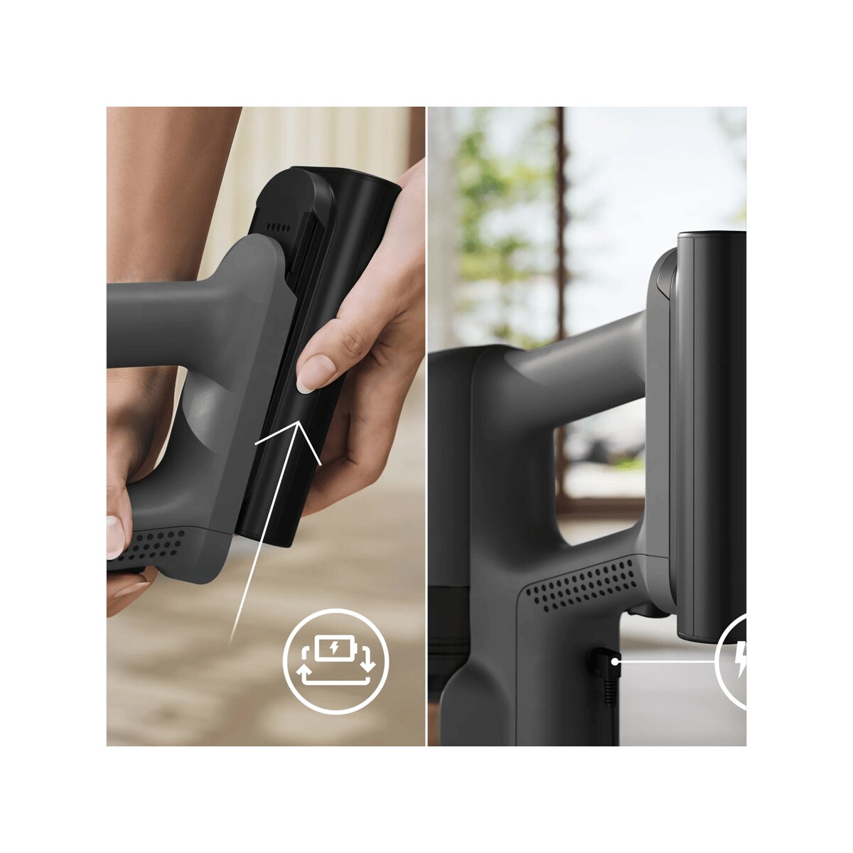 Charge right on the product – automatic protection stops overcharging