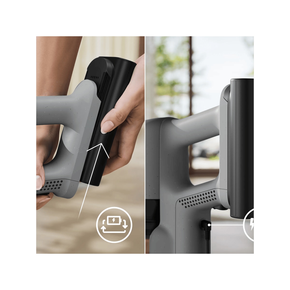 Charge right on the product – automatic protection stops overcharging