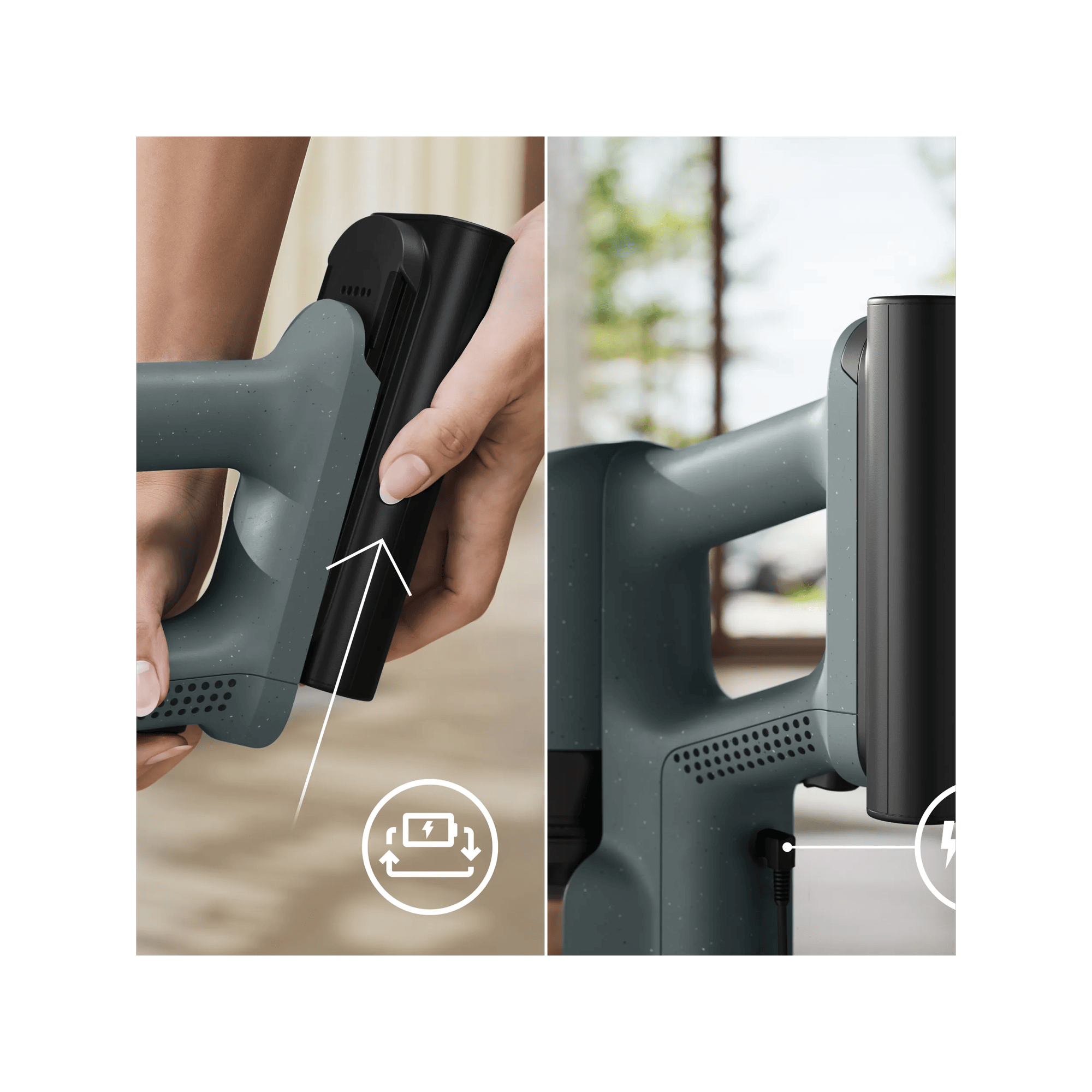 Charge right on the product – automatic protection stops overcharging