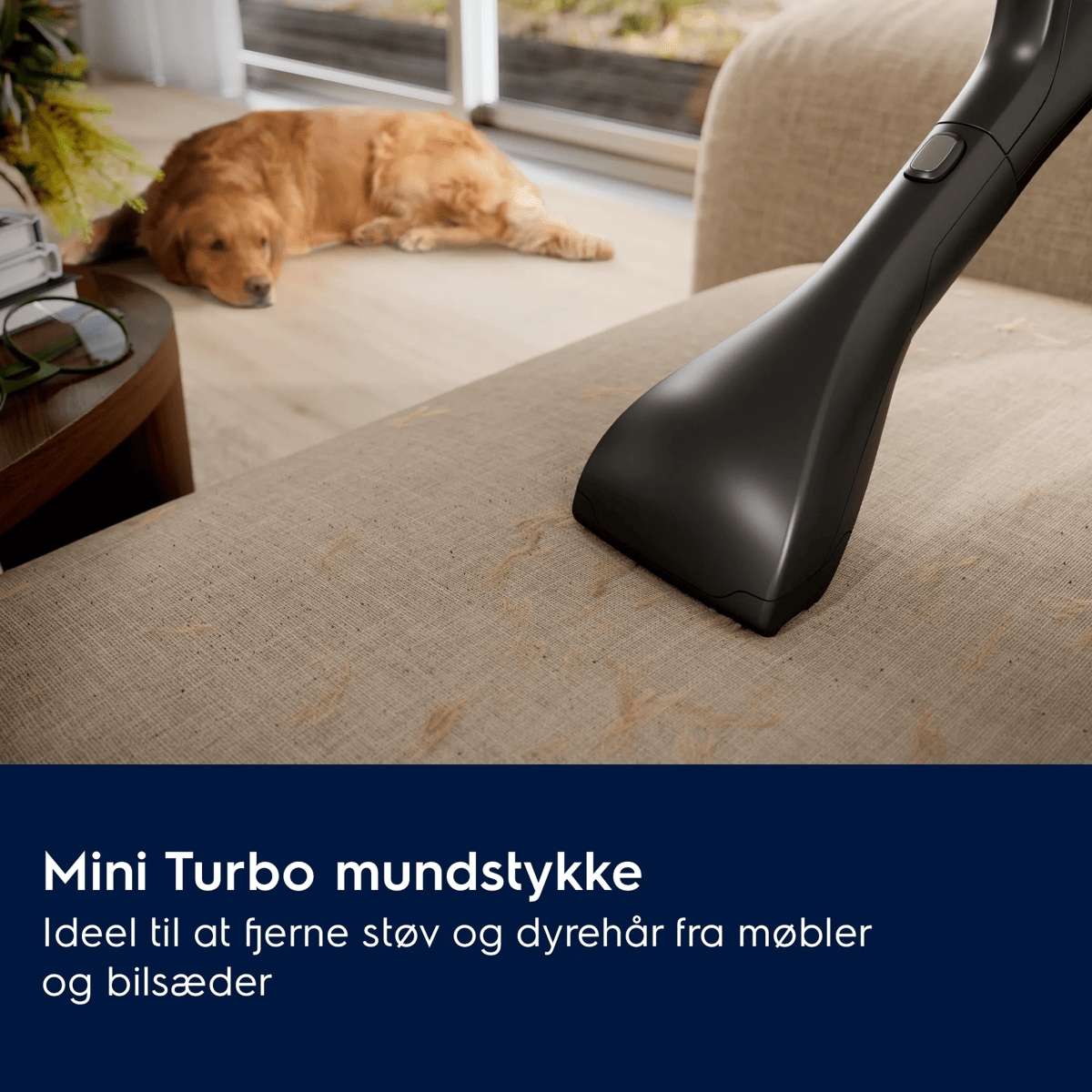 Mini Turbo mundstykke Ideel til at fjerne støv og dyrehår fra møbler og bilsæder