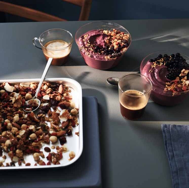 Dessert med bær tilberedt i dampovn