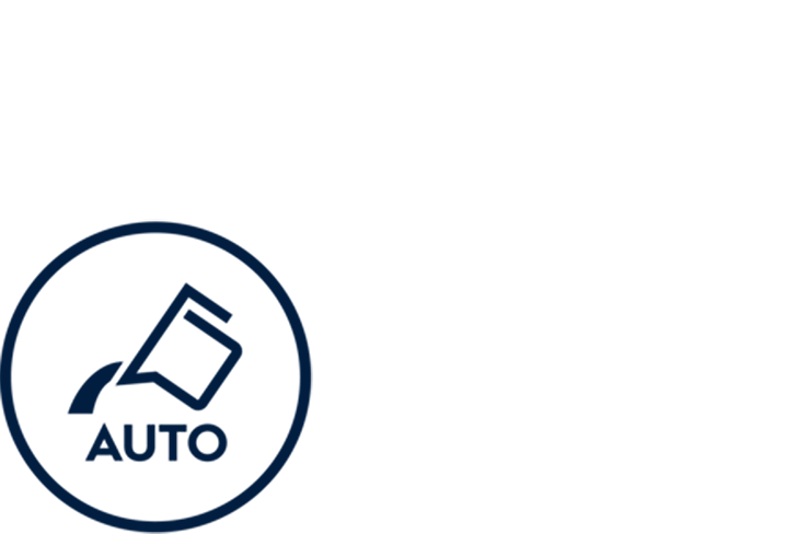 Symbol for automatisk dosering af vaskemiddel.