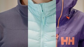 Tre forskellige typer Helly Hansen-jacket.