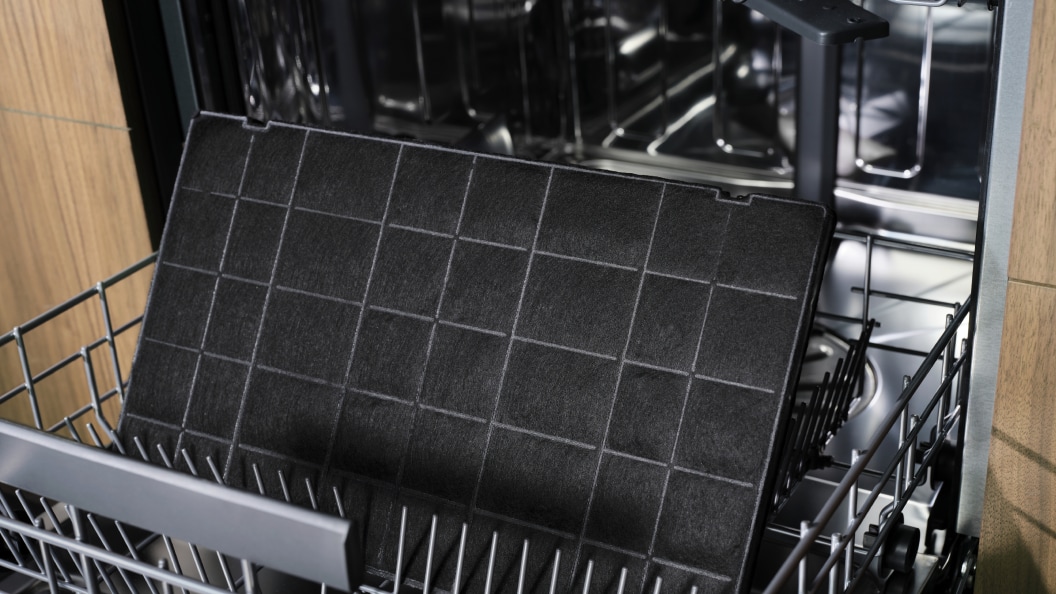 Electrolux kullfilter i en opvaskemaskine.