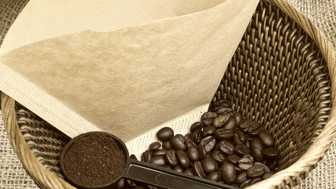 Kaffemål, kaffefilter og kaffebønner