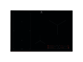 showcasing pure black induction hob
