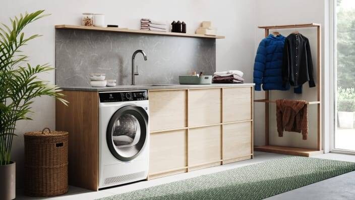 tørretumbler i et bryggers